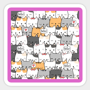 Funny Cat Pattern Sticker